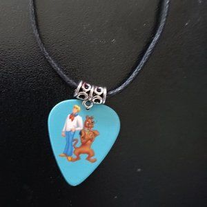 BLUE SCOOBY DOO/ FRED GUITAR PICK NECKLACE